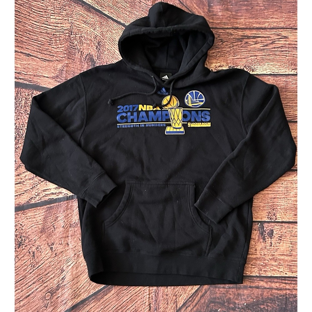 adidas Golden State Warriors NBA Finals Champions Official Locker Room Hood -BLK